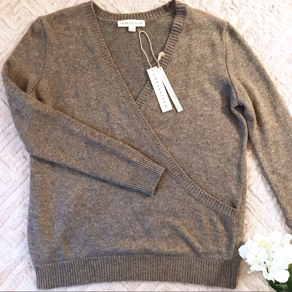 NWT Lovestitch Crossover Sweater